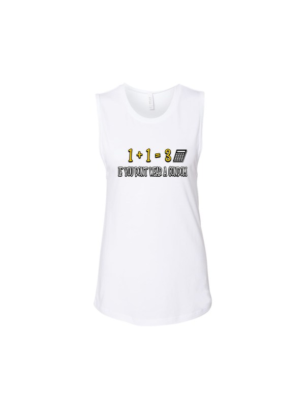 Women's Jersey Muscle Tank - Wear a Condom