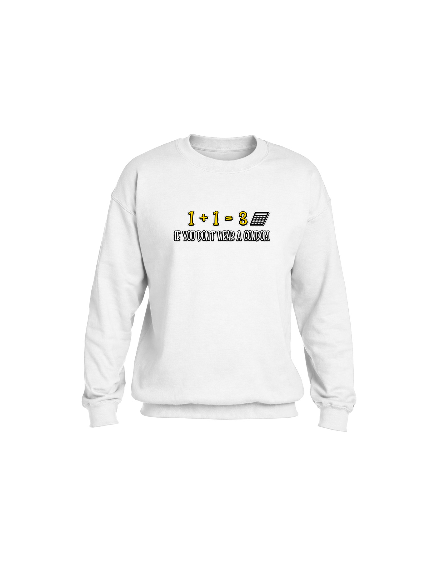 Heavy Blend Crewneck Sweatshirt- Wear a Condom - Image 2