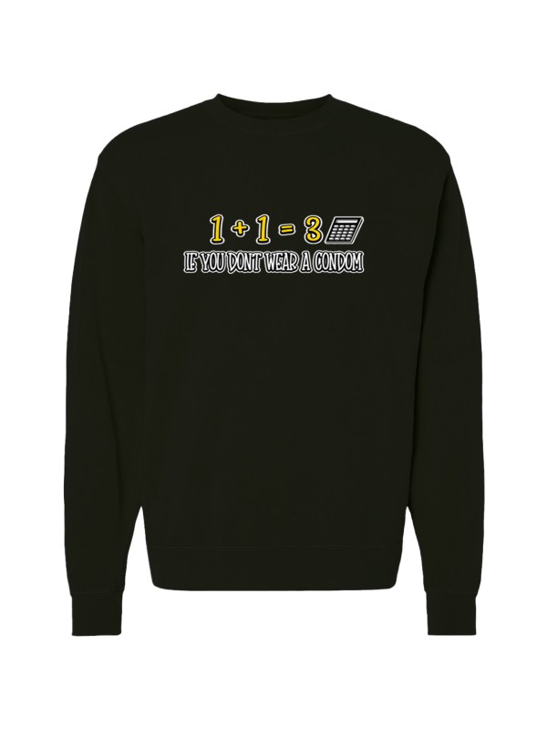 Unisex Pigment Dyed Crew Neck - Wear a Condom