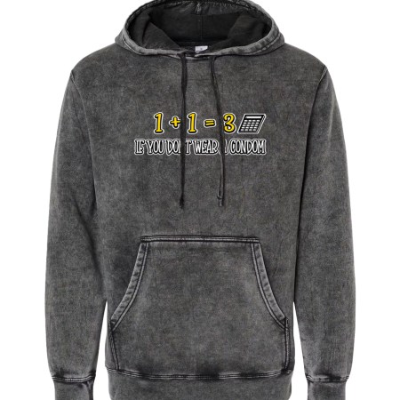 Independent Trading Midweight Mineral Wash Hoodie - Wear a Condom