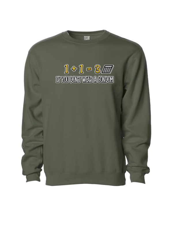 Unisex Midweight Crewneck Sweatshirt - Wear a Condom