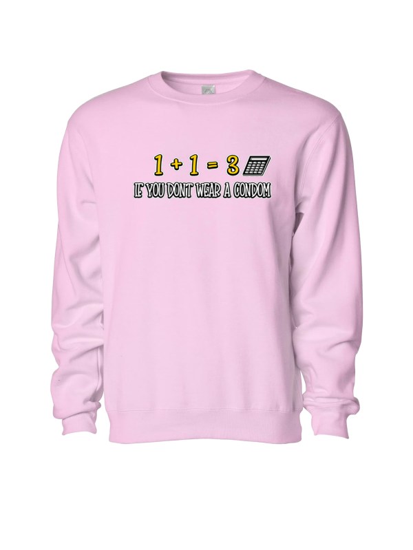 Unisex Midweight Crewneck Sweatshirt - Wear a Condom
