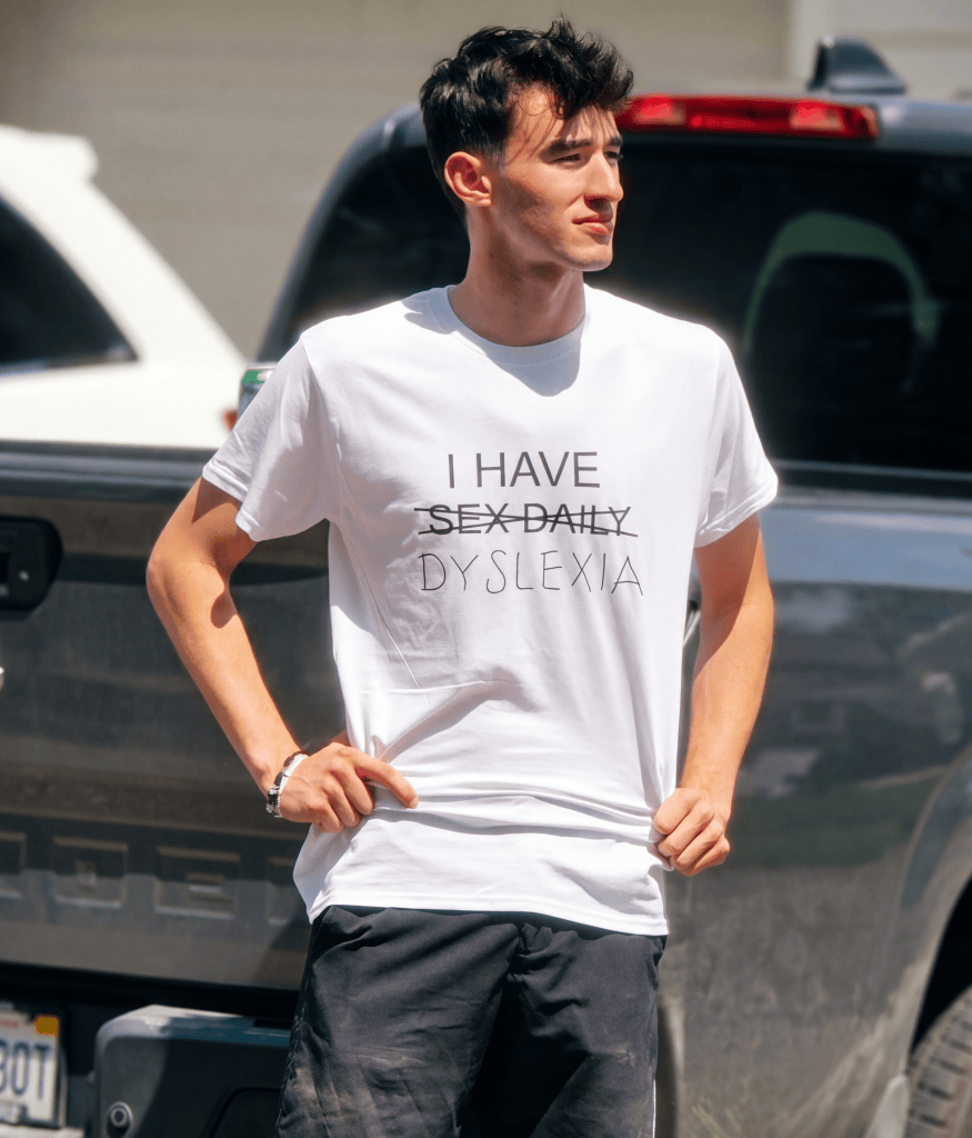 Light Cotton T-Shirt - Dyslexia White Out