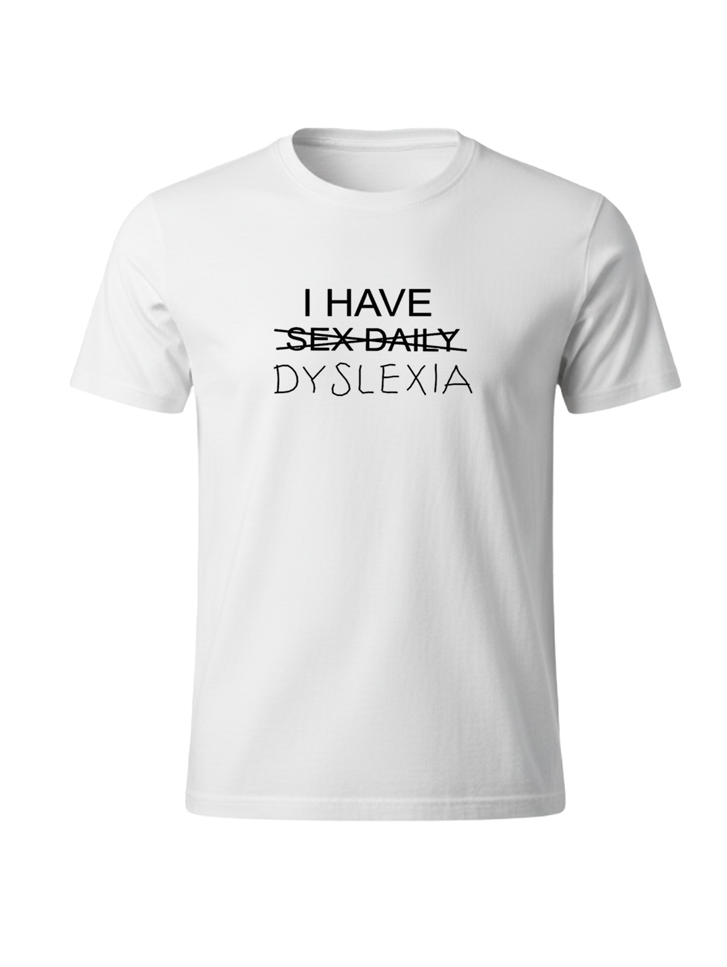 Light Cotton T-Shirt - Dyslexia White Out - Image 1
