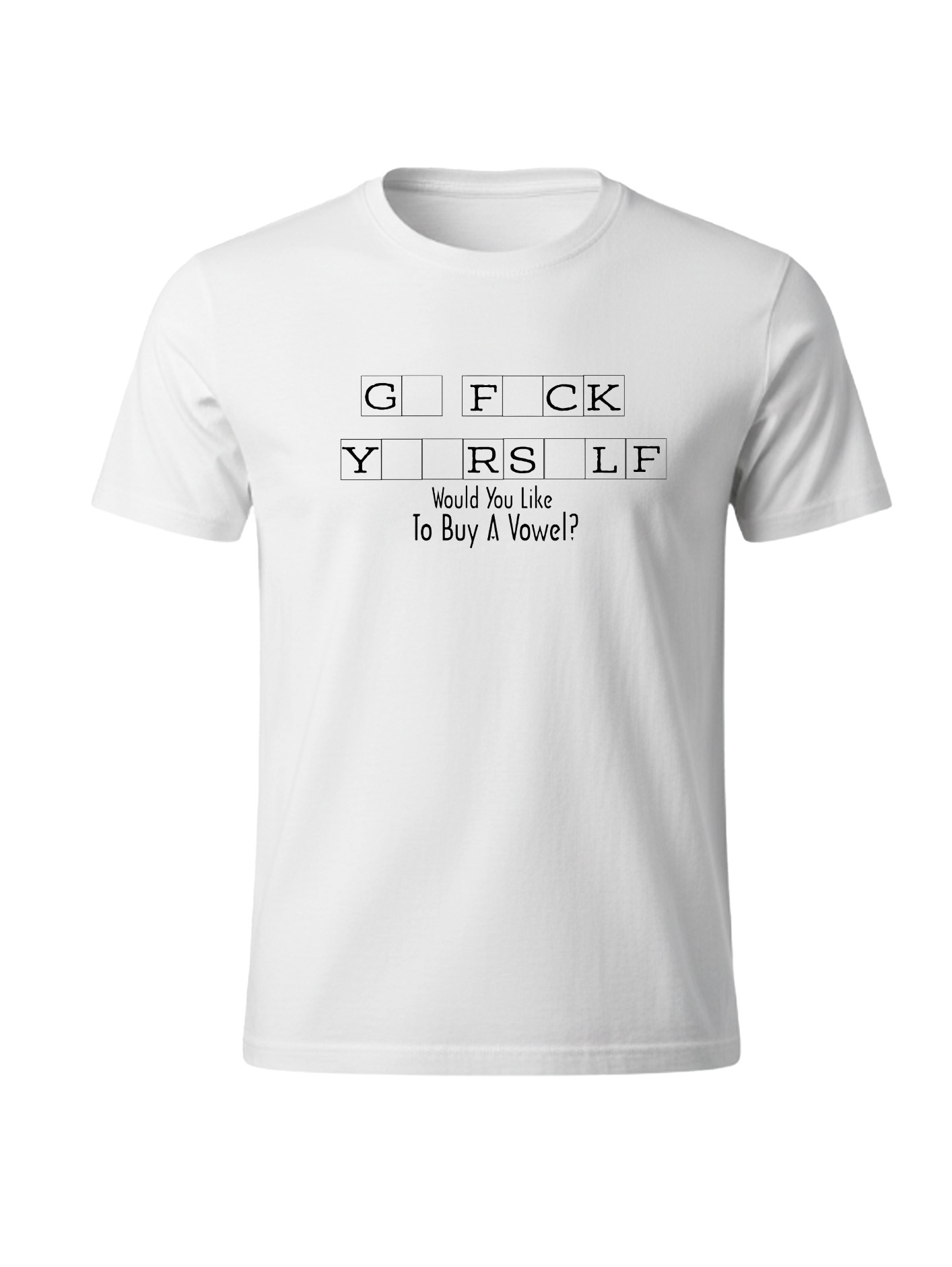 Light Cotton T-Shirt - F#ck Yourself White Out - Image 1