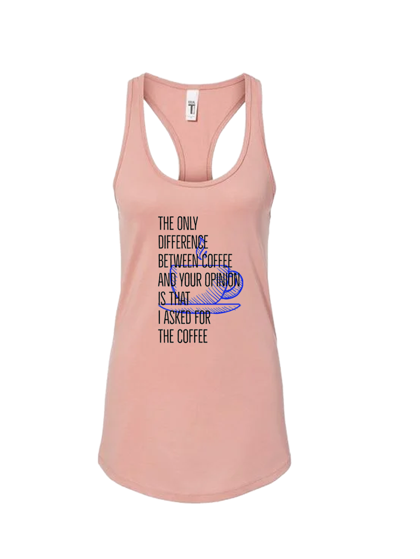 Ladies' Ideal Racerback Tank - Coffee Opinion - Image 4