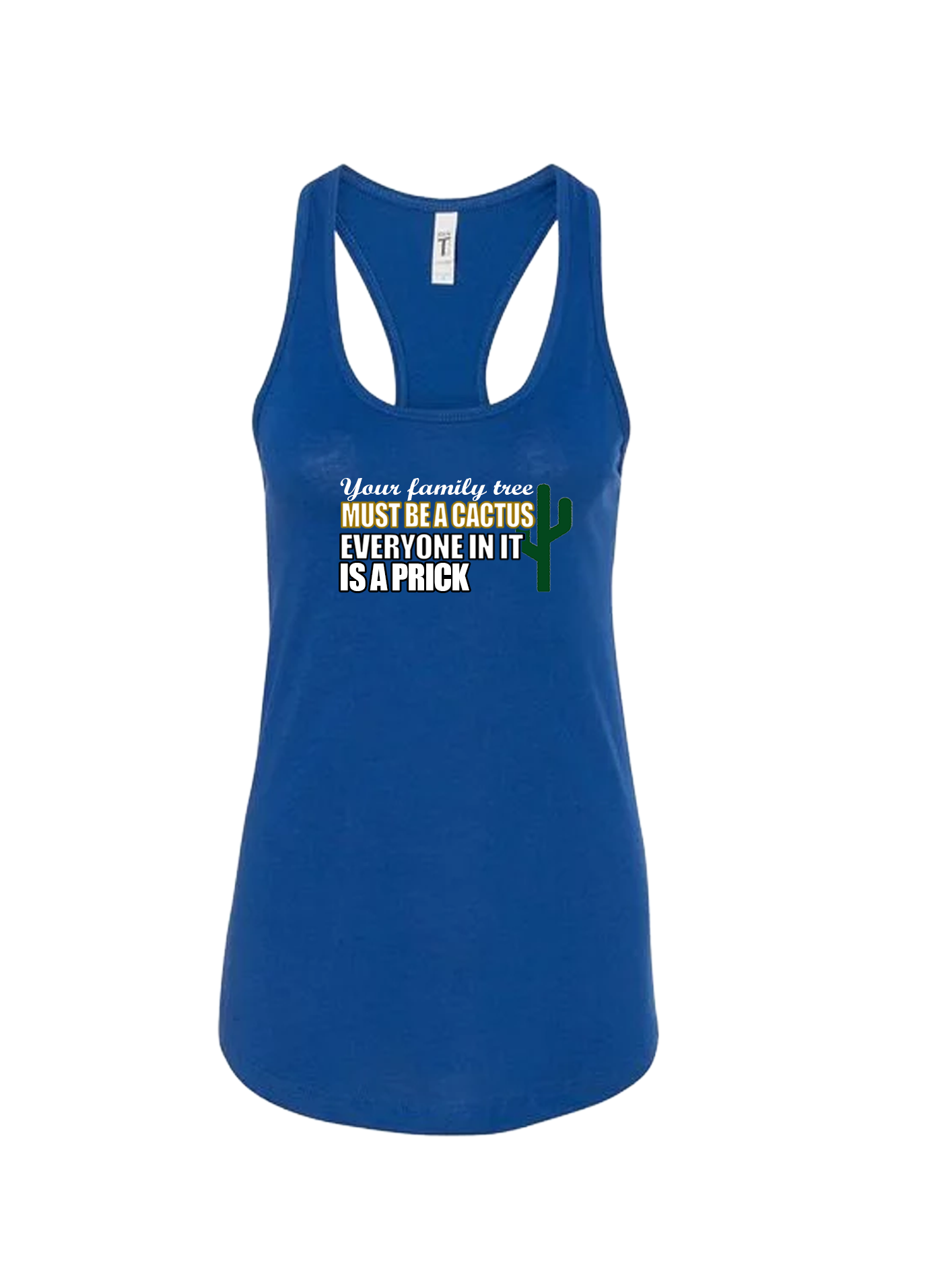 Ladies' Ideal Racerback Tank - Cactus Prick - Image 3