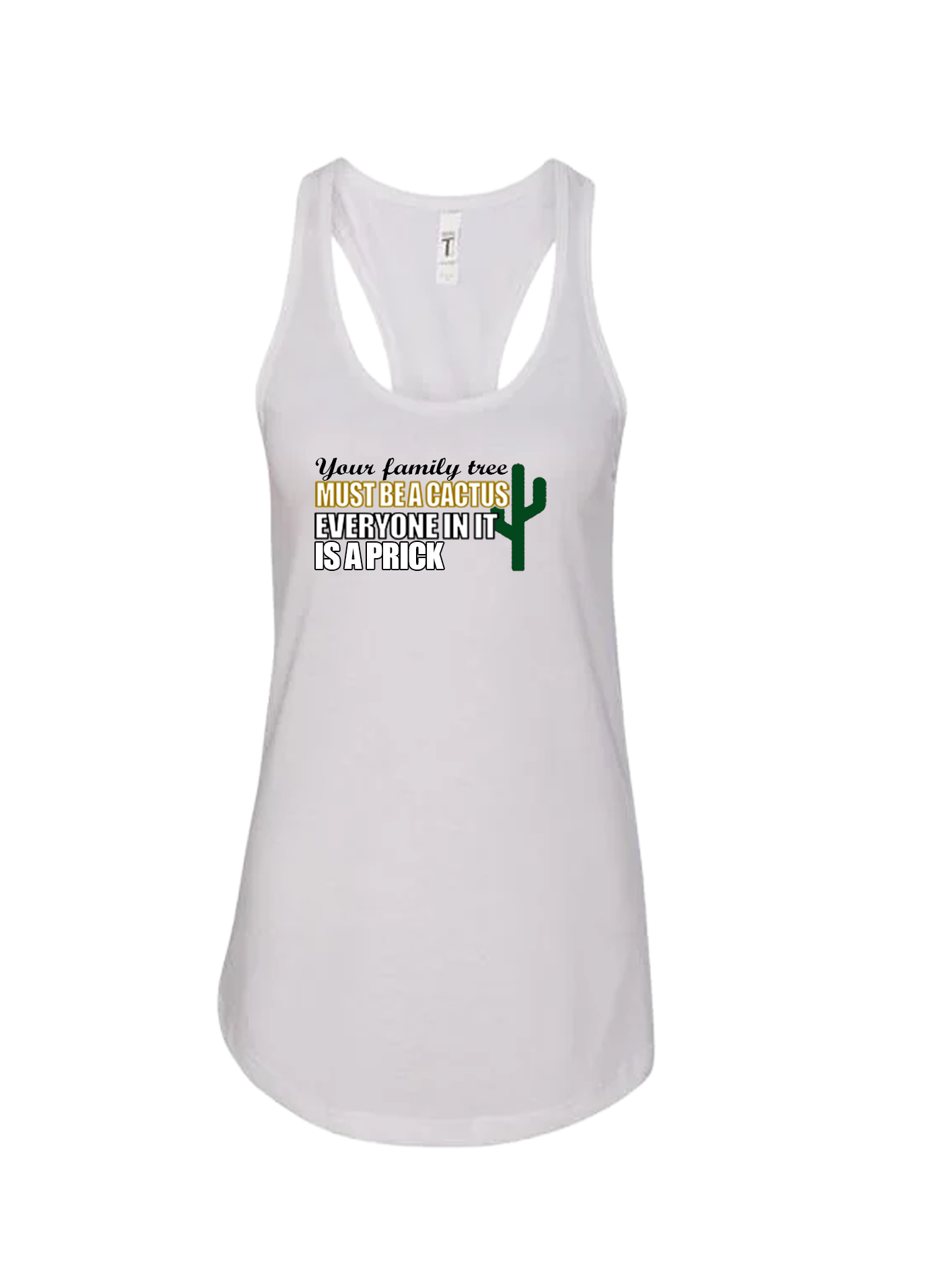 Ladies' Ideal Racerback Tank - Cactus Prick - Image 1