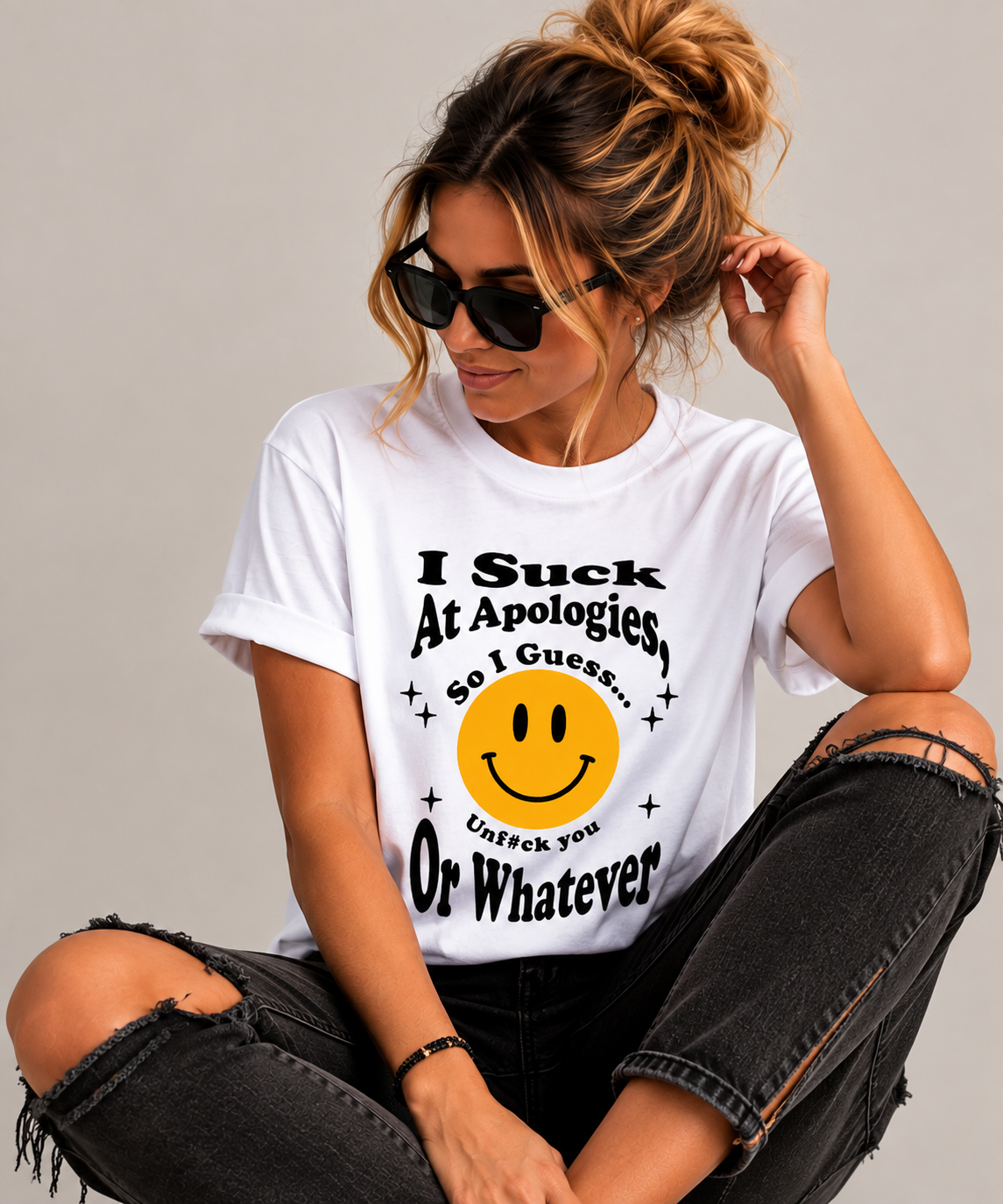 Whiteout T-Shirt Unf#ck You - Image 5